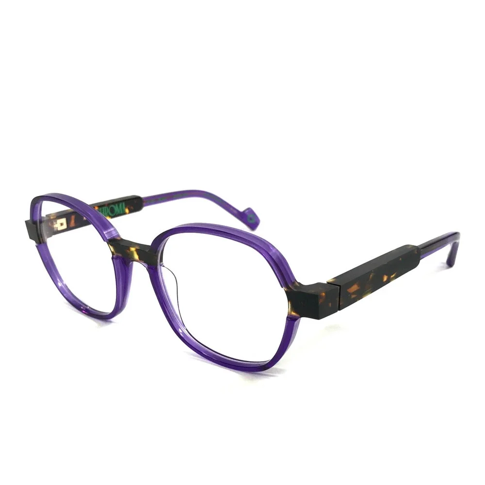 Etnia Barcelona Eyeglasses Frames CHROMA N42 PUHV Purple Havana Brown 52-19-140